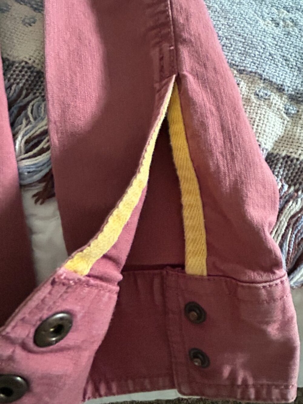 Wear Pact Earth's Clothing Utility Jacket 97% Organic Cotton Small Pink Animal - Picture 8 of 13